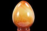 Colorful, Polished Carnelian Agate Egg - Madagascar #134562-1